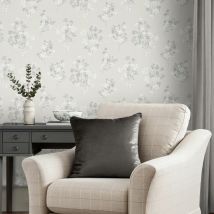 Laura Ashley - Papier peint intissé Igerna Natural 1005 x 52cm Beige
