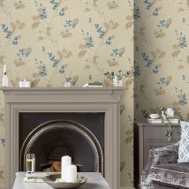 Laura Ashley - Papier peint intissé Mari Gold 1005 x 52cm Jaune
