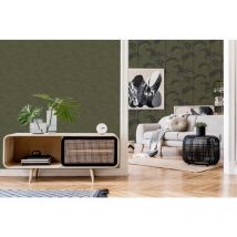 Looks By Wolfgang Joop - Papier peint Intissé looks Palmiers Deluxe 1005 x 52cm Vert