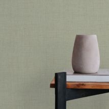 WOW - Papier peint intissé Textile mat 1005 x 52cm Vert doux