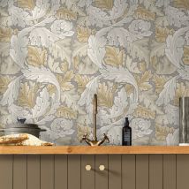 William Morris At Home - Papier peint intissé William Morris Acanthus Neutral 1005 x 52cm Naturel