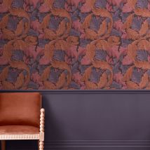 William Morris At Home - Papier peint intissé William Morris Acanthus Plum 1005 x 52cm Violet