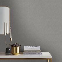 Papier peint intissé Yarn Double largeur 1005 x 104cm Gris cendré