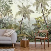 Papier peint jungle palette