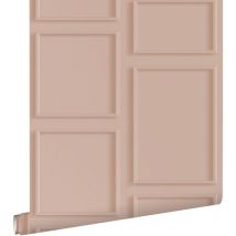 Estahome - papier peint lambris vieux rose