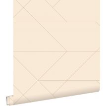 Estahome - papier peint lignes graphiques beige
