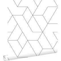 Origin Wallcoverings - papier peint lignes graphiques noir et blanc - ESTAhome