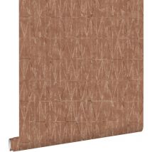 Estahome - papier peint lignes graphiques terracotta