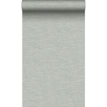 Origin - papier peint lin bleu gris Wallcoverings