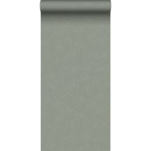 Sanders&sanders - papier peint lin vert olive grisé