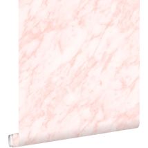 Estahome - papier peint marbre rose clair