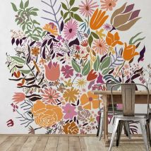 Hxadeco - Papier peint, marché aux fleurs chambre