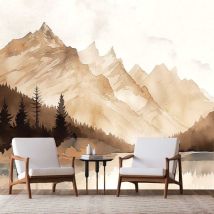 Hxadeco - Papier peint montagne d'automne