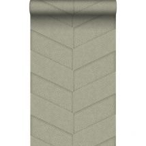 Origin - papier peint motif de carrellages avec imitation peau de serpent beige Wallcoverings