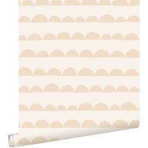 Estahome - papier peint motif graphique beige