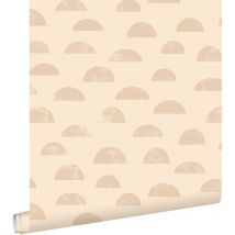Estahome - papier peint motif graphique beige