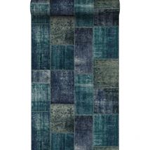 Origin - Papier Peint Motif Kilim Vert Émeraude Wallcoverings