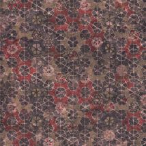 Profhome - Papier peint à motifs graphiques 373913 papier peint intissé légèrement texturé avec un dessin graphique brillant brun rouge rouge 5,33 m2