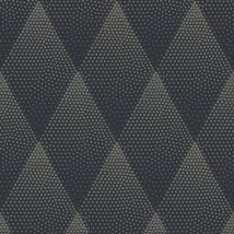 Profhome - Papier peint à motifs graphiques 374193 papier peint intissé lisse avec un motif de losanges scintillant or noir 5,33 m2