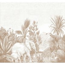 Estahome - papier peint panoramique jungle beige