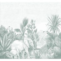 Estahome - papier peint panoramique jungle vert