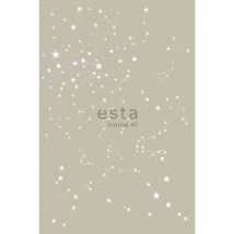 Estahome - papier peint panoramique à motid d'étoiles taupe