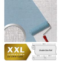 Edem - Papier peint non-tissé 80350BR60 blanc à peindre texturé décorative 1 rouleau 26,50 m2