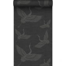 Origin - papier peint oiseaux de grue gris foncé Wallcoverings