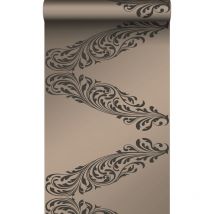 Origin - papier peint ornement bronze brillant et marron Wallcoverings