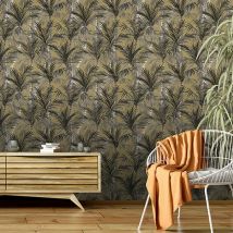 Papier peint palmier irisé 53x1000cm
