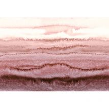 Papier peint panoramique aquarelle rose Tapisserie panoramique pour chambre de fille Papiers peints panoramiques graphiques