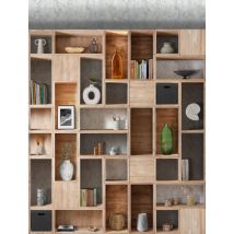 papier peint panoramique armoire gris et beige - Sanders & Sanders