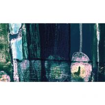 Sanders&sanders - papier peint panoramique artistique bleu, vert et rose