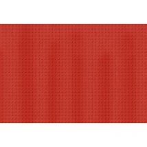 Papier peint panoramique rouge chambre enfant | Tapisserie panoramique rouge chambre garçon| Papier peint panoramique trompe l'oeil lego - 270 x 400