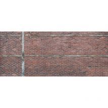 Papier peint panoramique imitation mur en brique | Tapisserie panoramique rouge originale | Papiers peints panoramiques intissés pour salon - 250 x