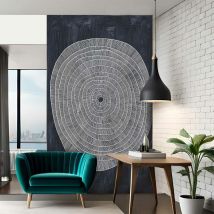Papier peint, rond