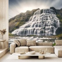 Hxadeco - Papier peint panoramique cascade en islande