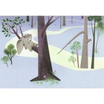 Komar - papier peint panoramique Dumbo bleu et marron - Disney