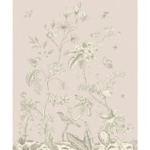 Sanders&sanders - papier peint panoramique fleurs beige