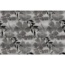 Papier peint panoramique floral effet métallique Tapisserie panoramique motif fleur idéale couloir Papier peint panoramique japonais pour escalier