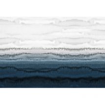 Papier peint panoramique graphique Tapisserie panoramique bleue et blanche Papiers peints panoramiques pour chambre garçon