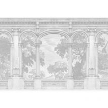 Papier peint panoramique gris architecture antique Tapisserie panoramique grise cair style antique Papier peint panoramique idéal salon