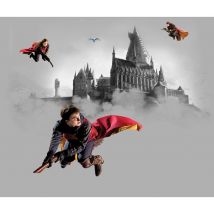 Sanders&sanders - papier peint panoramique Harry Potter Poudlard gris et rouge