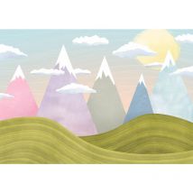 Komar - papier peint panoramique montagnes multicolore