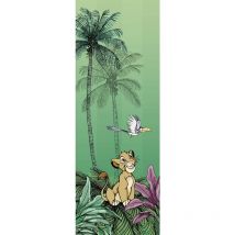 papier peint panoramique Le Roi lion Simba vert - Disney