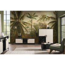 Papier peint panoramique LOOKS Jungle morning sun 270 x 350 cm Jaune, vert