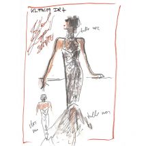 Papier peint panoramique mode croquis robe Tapisserie panoramique moderne Papier peint panoramique fashion chambre ado