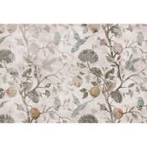 Papier peint panoramique oiseaux beige & marron Tapisserie panoramique beige fleurie chambre adulte Papier peint panoramique cuisine