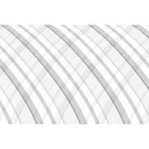 Papier peint panoramique quadrillage gris et beige | Tapisserie panoramique tendance pour salon | Papier peint panoramique graphique à motif - 267 x