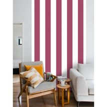 Papier peint panoramique, rayure prune, tendance rayure, 250 cm X 150 cm